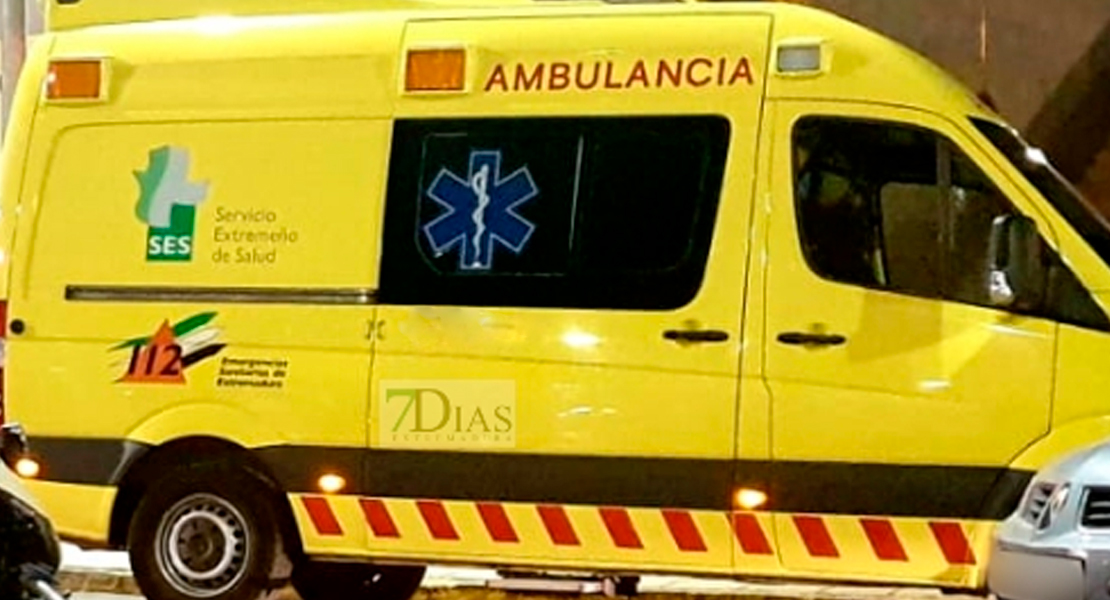 Trasladado hasta el Hospital de Mérida tras un accidente de motocicleta