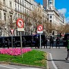 Imágenes de los extremeños manifestándose en Madrid este lunes