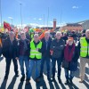 Imágenes de los extremeños manifestándose en Madrid este lunes