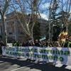 Imágenes de los extremeños manifestándose en Madrid este lunes