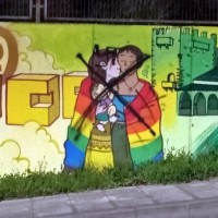 Atacan un muro LGBTI en Cáceres