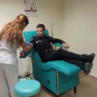 Alumnos de la ASPEX participan en la V Maratón Policial de Donación de Sangre y Médula Ósea en Extremadura