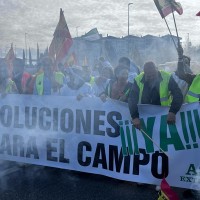 Cáceres enjaulada: cientos de personas exigen entre el humo soluciones para el campo