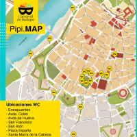 El mapa de los lugares donde habrá aseos portátiles en el Carnaval de Badajoz