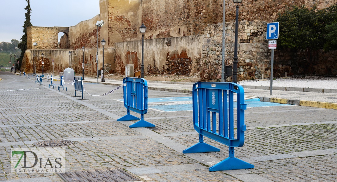 Restringen el acceso a los aparcamientos de la Alcazaba de Badajoz