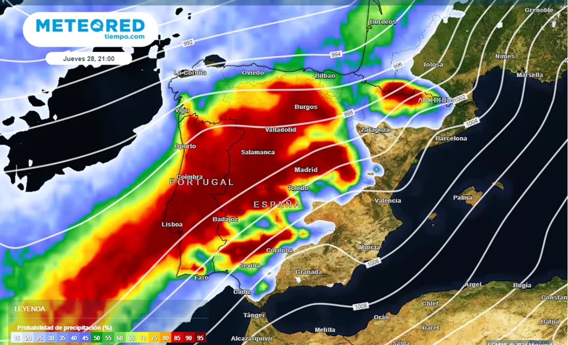 La Borrasca Nelson dejará muchísimos litros de lluvia: Extremadura una de las regiones más afectadas