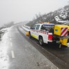 La nieve deja bonitas estampas y carreteras cortadas en Extremadura este sábado