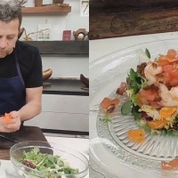 Cocina con Antonio Granero en 7Días: ensalada de langostinos en salmuera y dátiles