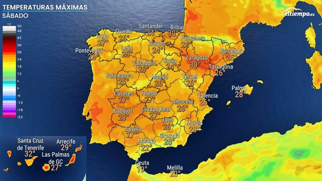 Fin de semana con temperaturas veraniegas: vuelven los 30ºC