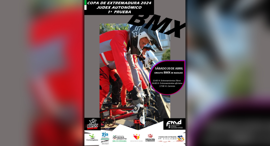 La 'Copa de BMX 2024 - JUDEX Autonómicos' se celebrará este sábado en Badajoz