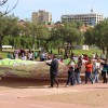 Miles de escolares extremeños bailan el Candil en Badajoz