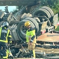Cortes de circulación en la A-66 a causa de un accidente de tráfico