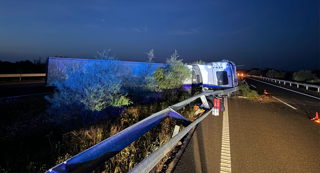 Actualización de las carreteras cortadas por el accidente de esta madrugada en Extremadura