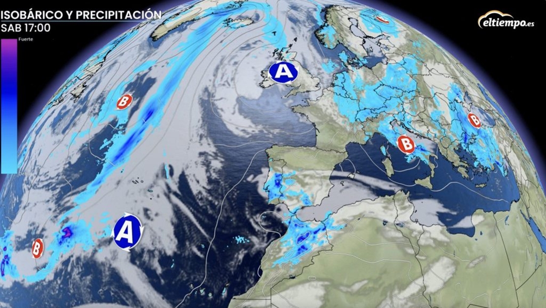 Cambio de tiempo en Extremadura: una DANA podría generar inestabilidad y lluvia