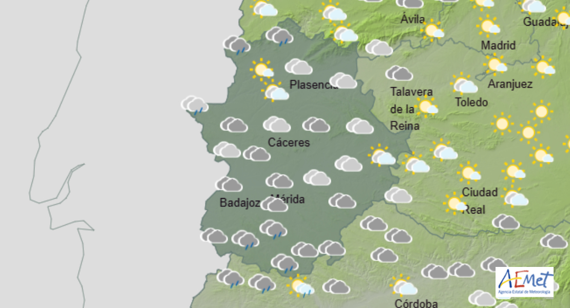 Bajada de temperaturas para recibir el fin de semana en Extremadura
