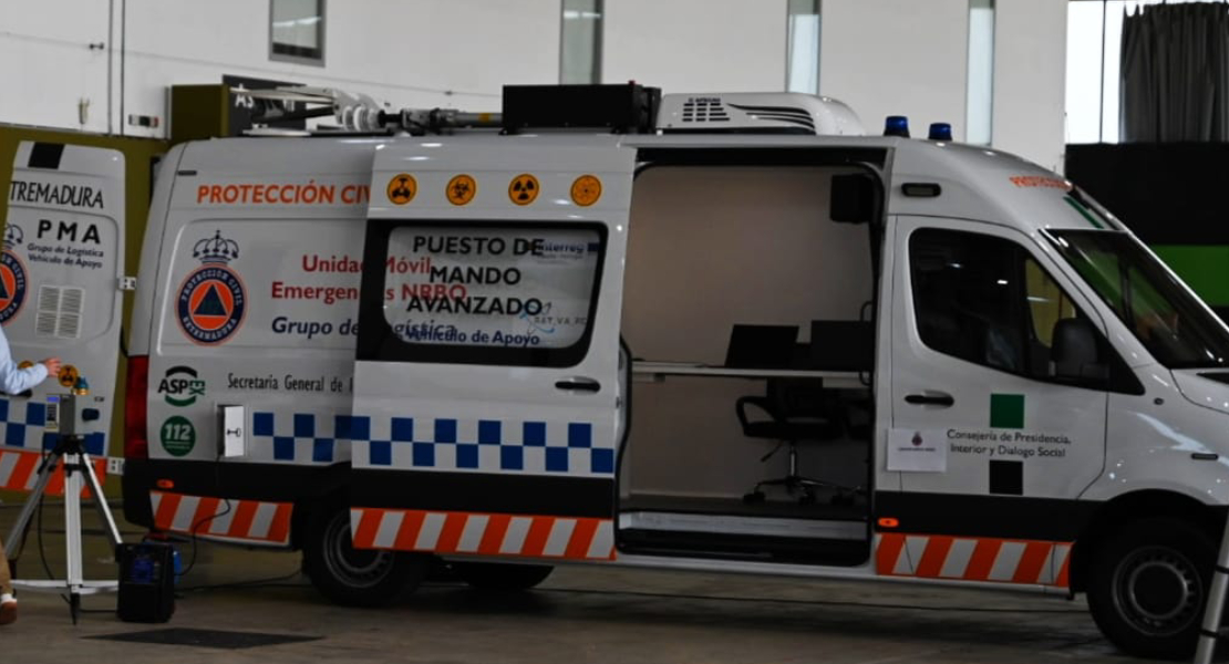 Una innovadora unidad móvil de emergencias, pionera en España, operará en Extremadura