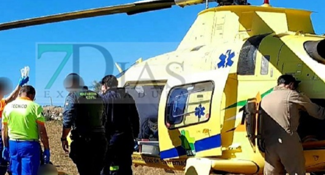 Trasladado grave hasta el Hospital Universitario tras un accidente en Alcántara