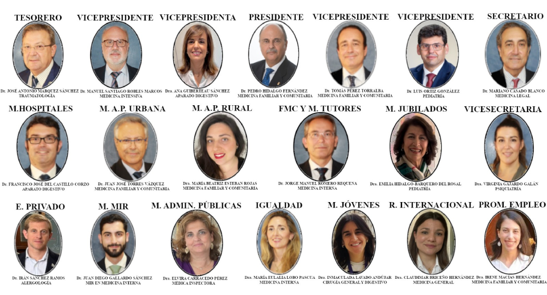 El Dr. Pedro Hidalgo Fernández renueva su mandato como Pdte. del Colegio de Médicos de Badajoz