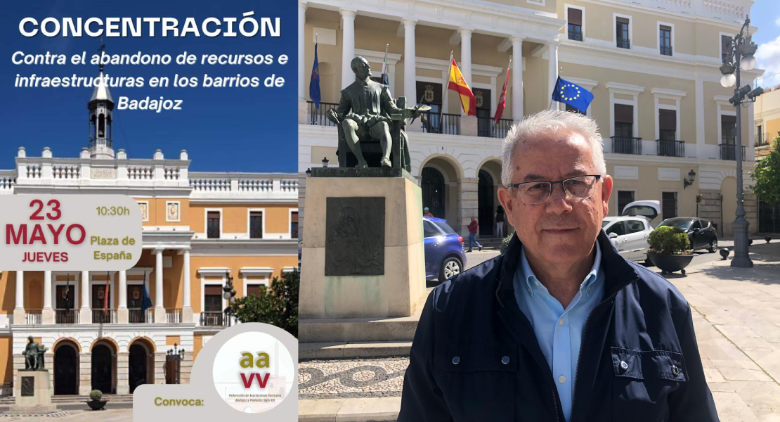 Convocan una concentración por el estado de "abandono, dejadez y desidia” de Badajoz
