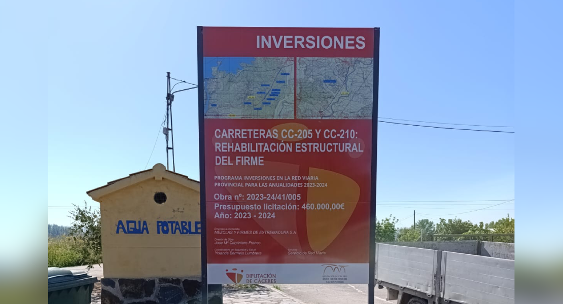 Diputación de Cáceres mejora los accesos en Aldehuela del Jerte desde el Servicio de Red Viaria