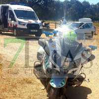 Una joven herida en un accidente de tráfico cerca de la ermita de Bótoa en Badajoz