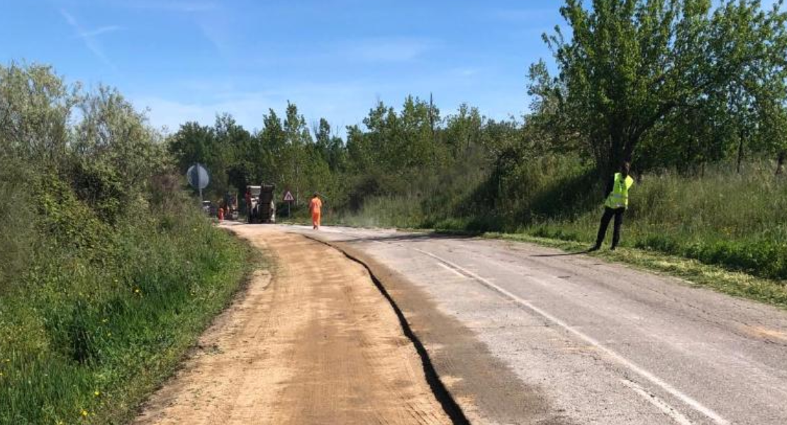 Diputación de Cáceres mejora los accesos en Aldehuela del Jerte desde el Servicio de Red Viaria