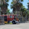 Incendio en El muelle del Guadiana en Badajoz