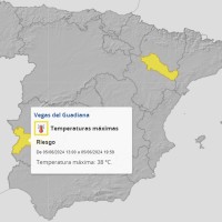 Las Vegas del Guadiana en alerta amarilla por altas temperaturas