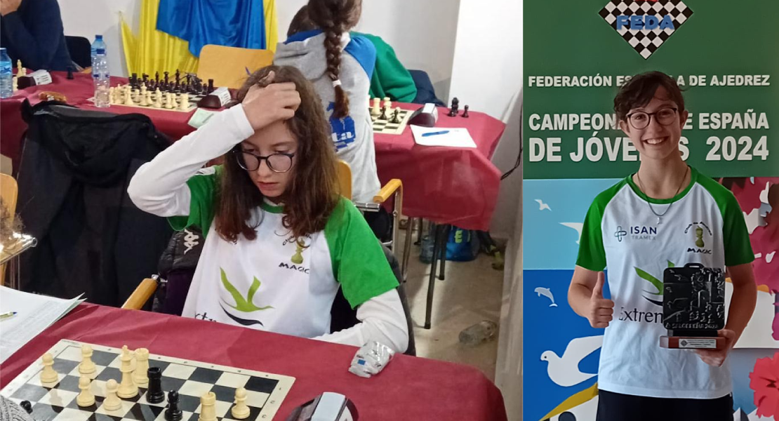 La extremeña Esther Prieto subcampeona de España en Ajedrez rápido sub 14