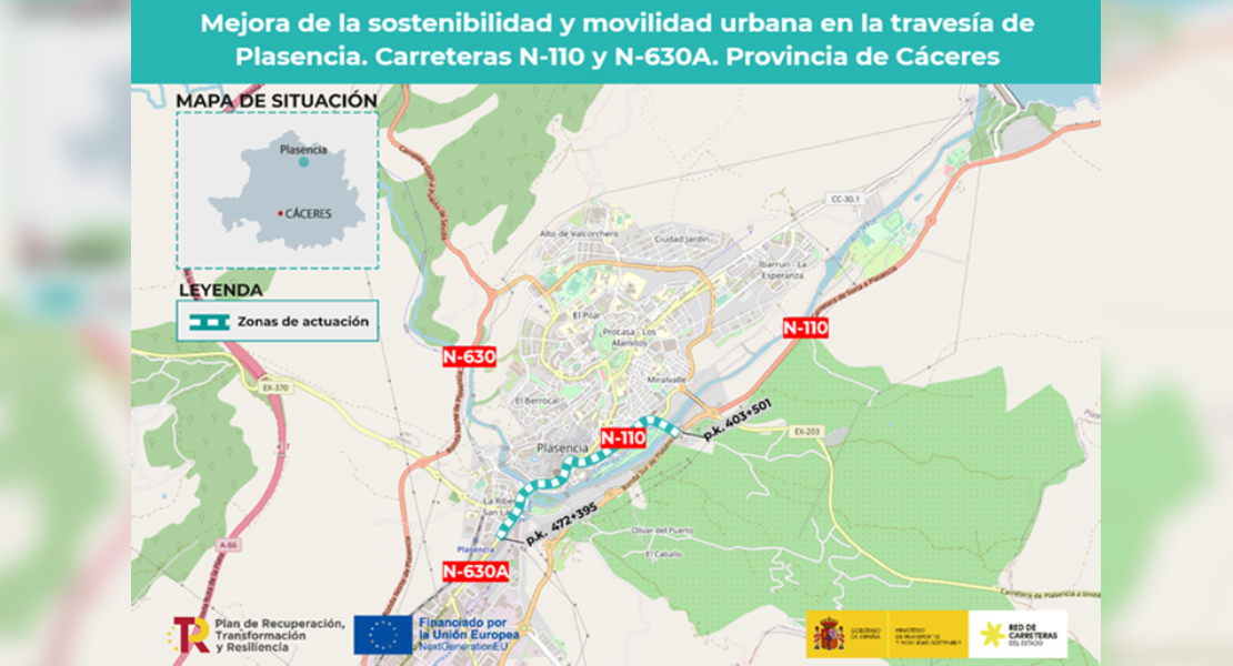 La travesía de Plasencia será adecuada al paso de peatones y bicis