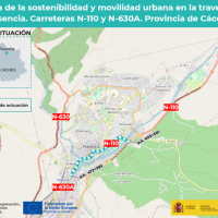 Adecuarán la travesía de Plasencia al paso de peatones y bicis