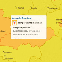 Adelantan la alerta naranja por altas temperaturas en la provincia de Badajoz