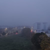FOTONOTICIA: Precaución en la conducción, Badajoz amanece con densos bancos de niebla