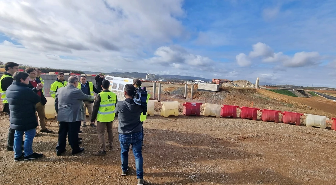 Visita a las obras de la variante de Zafra en la N-432