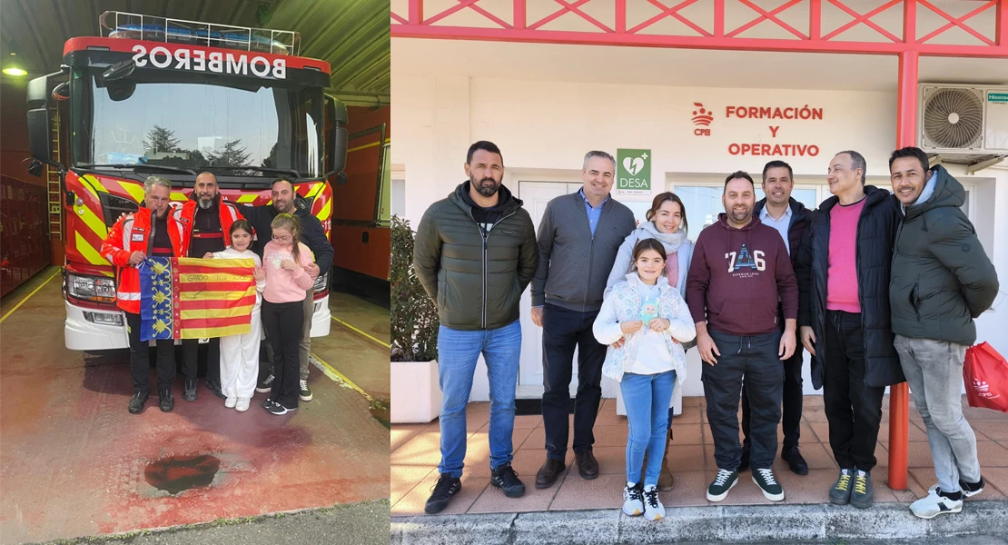Catarroja (Valencia) agradece el trabajo a los bomberos de la Diputación de Badajoz