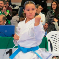 Una karateka pacense de oro: Valeria Rebollo está imparable
