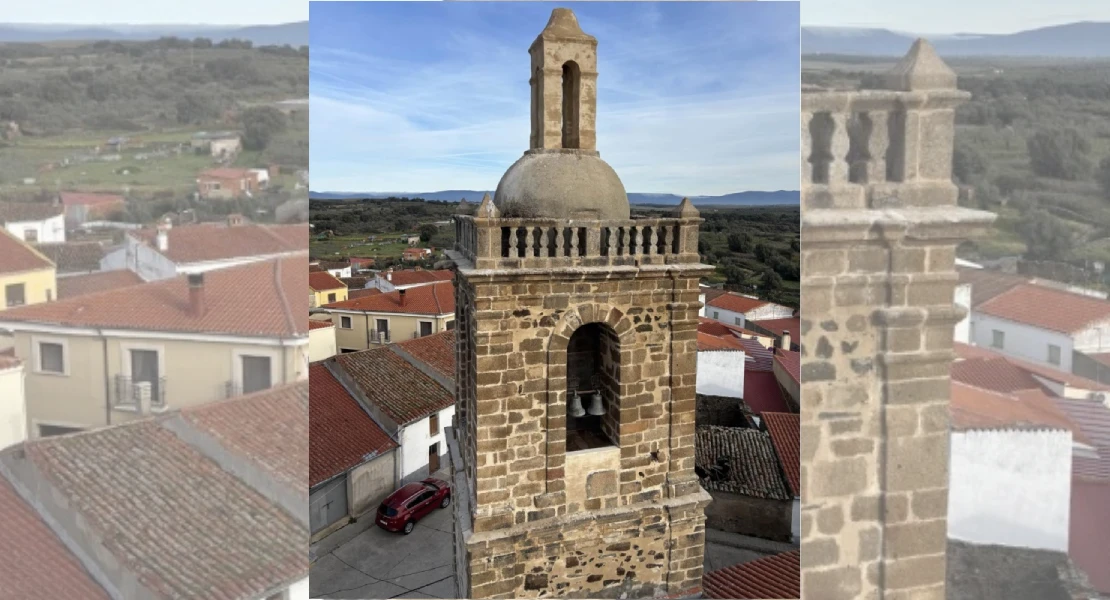 Restauran la torre campanario de la iglesia de la Consolación de Calzadilla