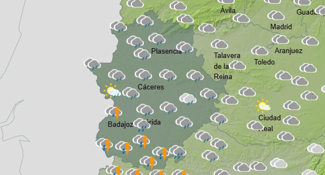 Tiempo inestable en Extremadura: bajada de temperaturas y lluvias a la vista