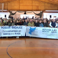 El PP moviliza 200 vehículos para reclamar la conversión de la N-435 en la A-83