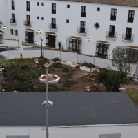 Polémica por la tala del jardín histórico del Parador de Mérida