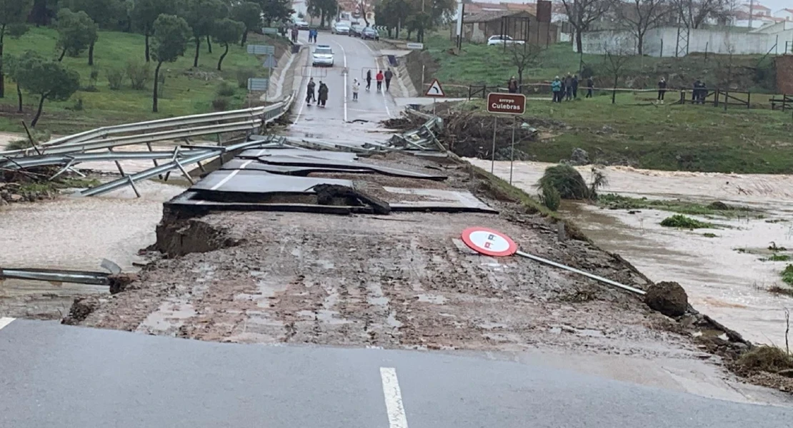 Casi 2 M€ para reparar carreteras dañadas por las últimas borrascas en Extremadura