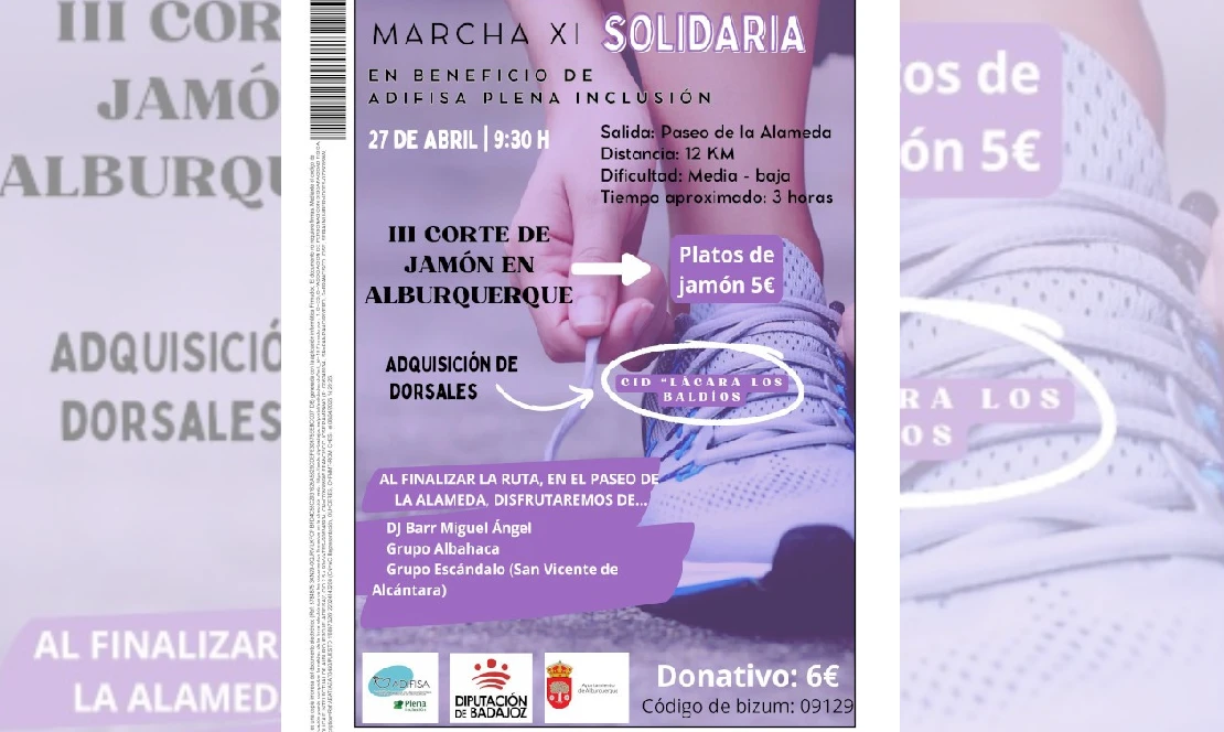‘XI Marcha Solidaria’ en beneficio de Adifisa Plena Inclusión