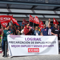 La plantilla de LogiRail se suma a las protestas de CCOO en Extremadura