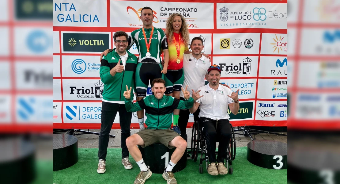 2 oros y 1 plata: la selección extremeña de ciclismo paralímpico triunfa en el campeonato nacional