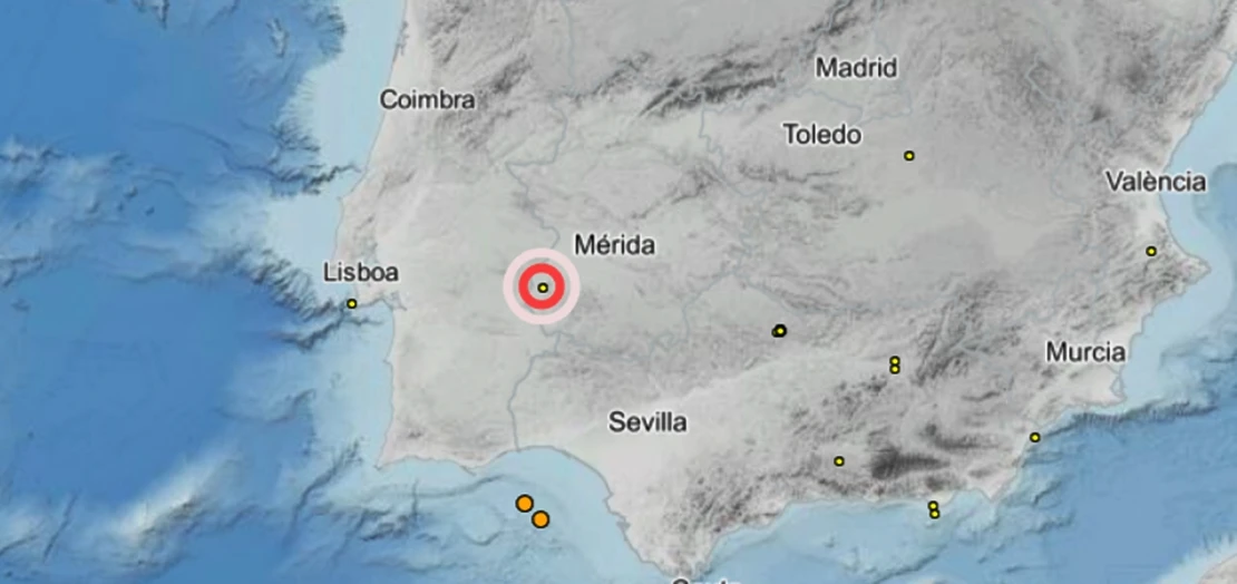 Extremadura registra un temblor esta madrugada