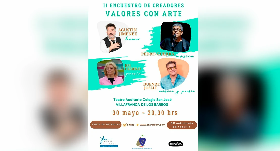 Pedro Guerra, Agustín Jiménez y más talentos se citan en Villafranca por el arte con valores