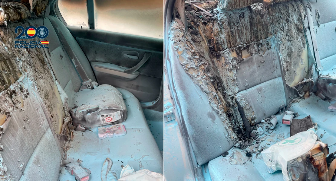 Dos policías salvan a una niña de 3 años y su madre de un coche en llamas