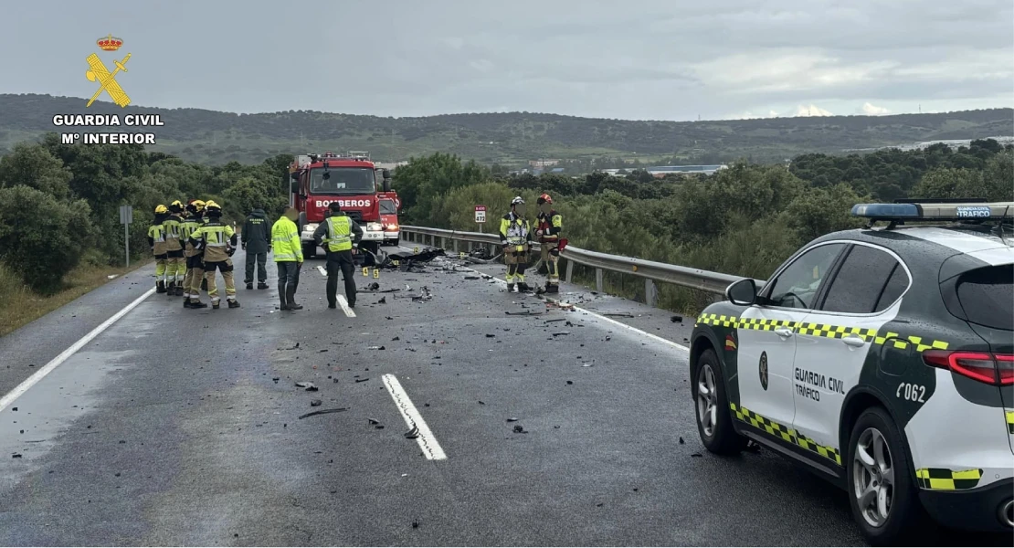 Trágico accidente en Extremadura: cuatro fallecidos tras colisionar dos vehículos