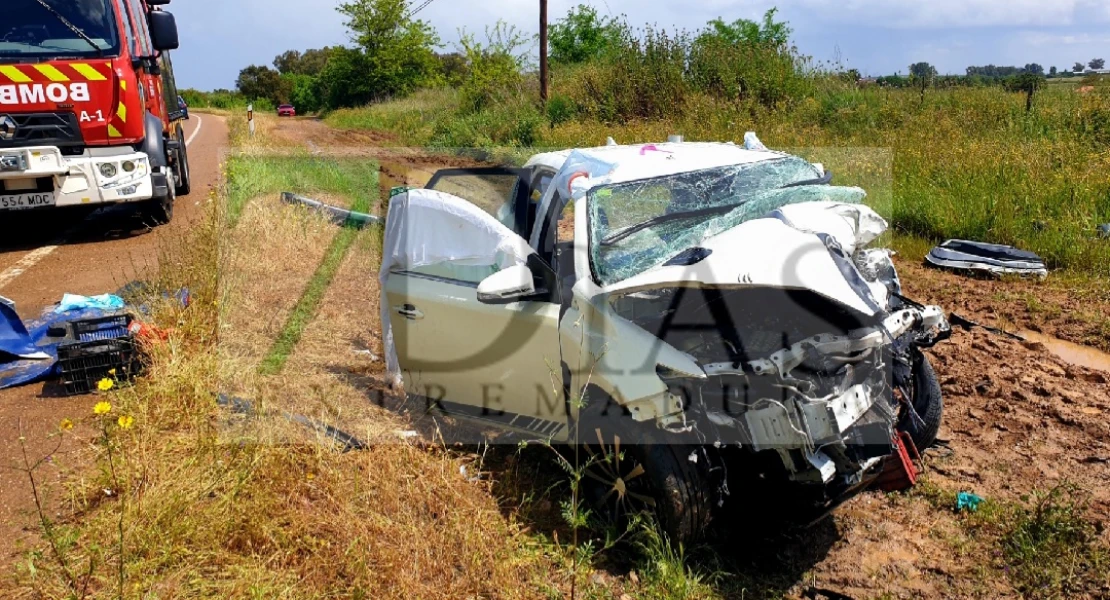 Grave accidente en la carretera de Olivenza
