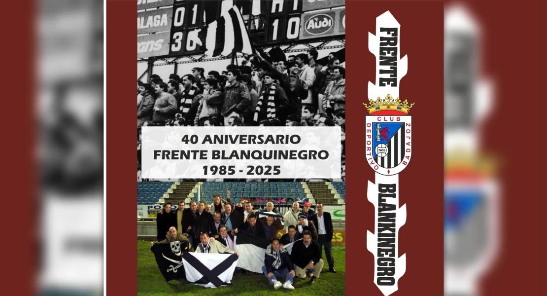 Exposición de fotos y personalidades del CD Badajoz: el Frente Blankinegro celebra sus 40 años de historia